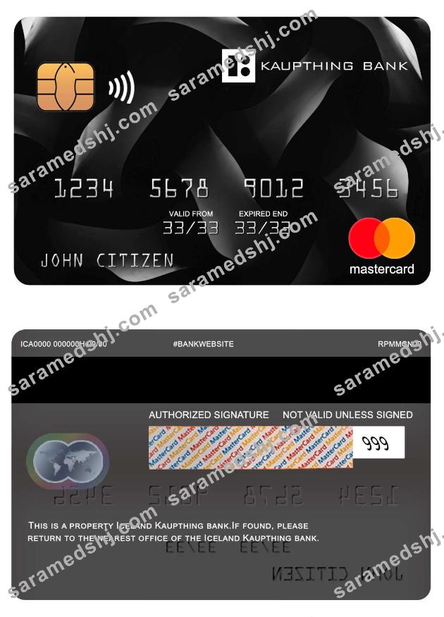 Iceland Kaupthing bank mastercard